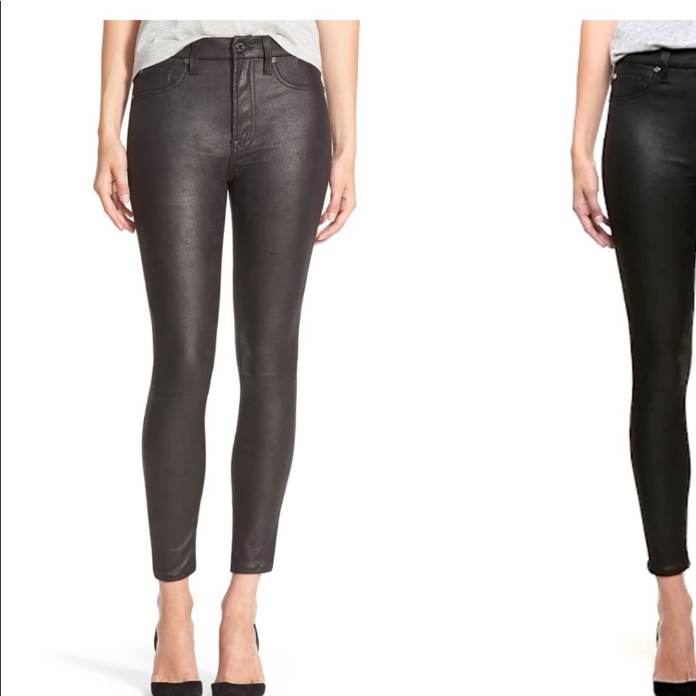 Seven for all Mankind vegan leather skinny jeans